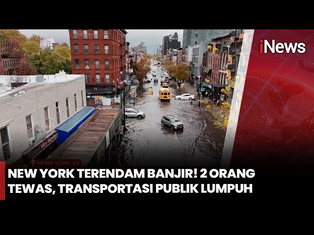 New York Terendam Banjir Besar, 2 Orang Dilaporkan Tewas! 