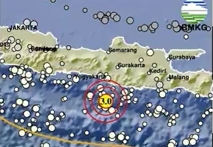 Gempa Terkini M 3,0 Guncang Gunungkidul