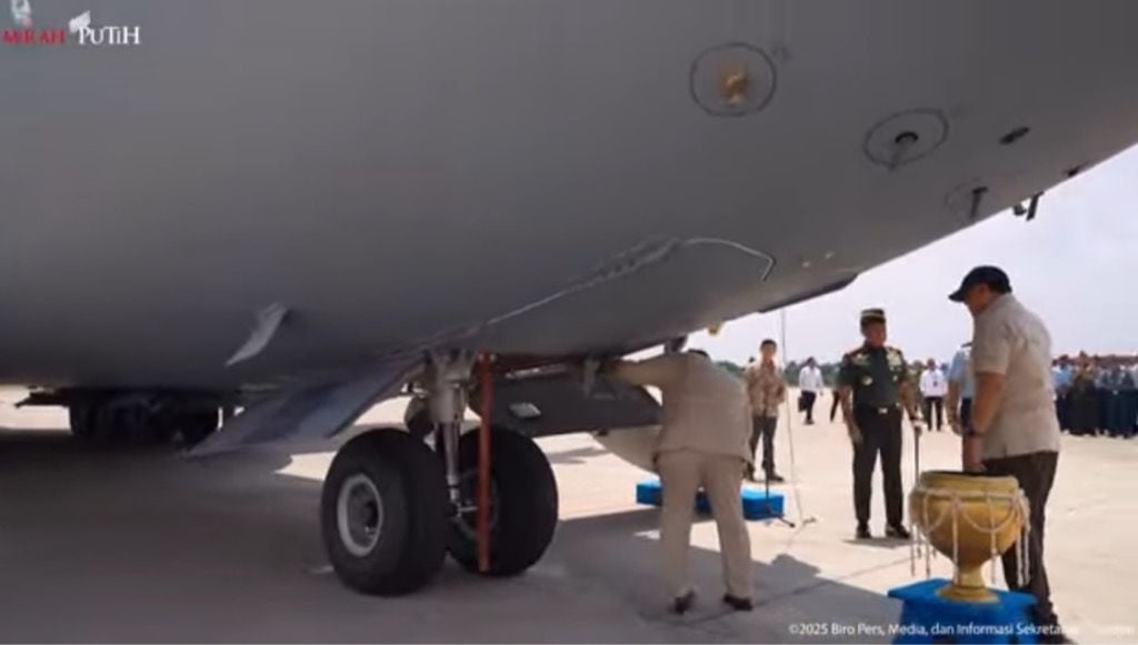 Prabowo Serah Terima Pesawat Raksasa Airbus A400M di Halim Perdanakusuma