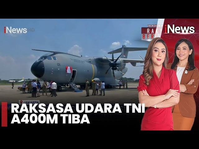 Raksasa Udara TNI A400M Tiba Disambut Tradisi 'Water Salute' 