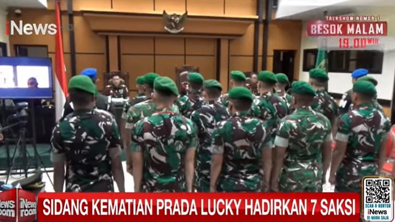 Sidang Lanjutan Kasus Kematian Prajurit TNI AD Prada Lucky, 17 Terdakwa Kembali Dihadirkan