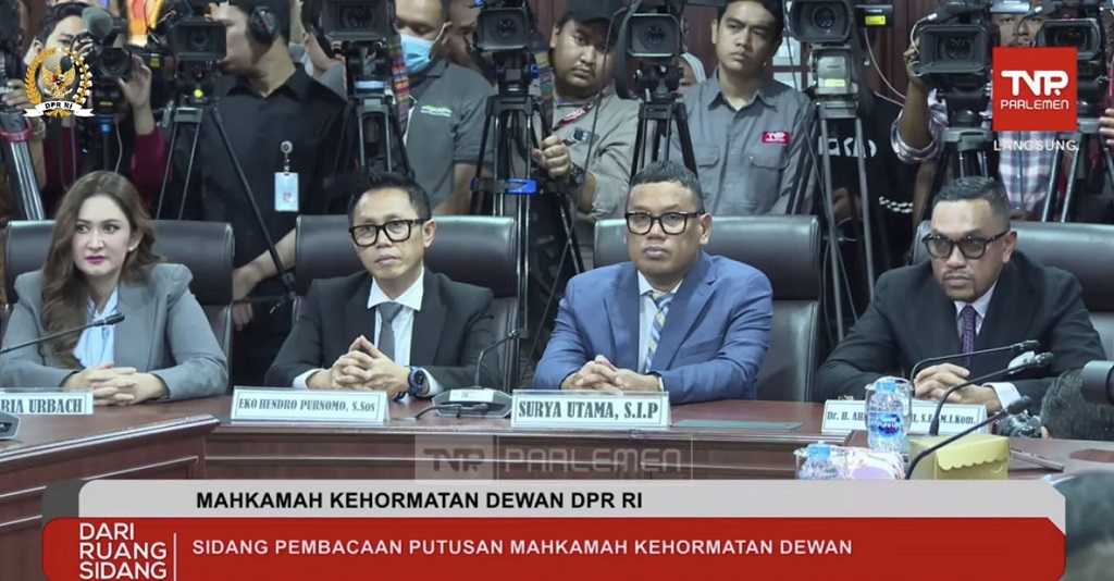 Daftar Lengkap Putusan Etik 5 Anggota DPR, Sahroni Dapat Hukuman Terberat