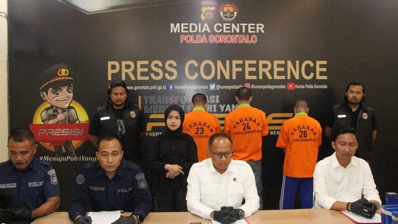 Polda Gorontalo Ungkap Kasus Pencurian Baterai Tower Telekomunikasi, 3 Orang Ditangkap