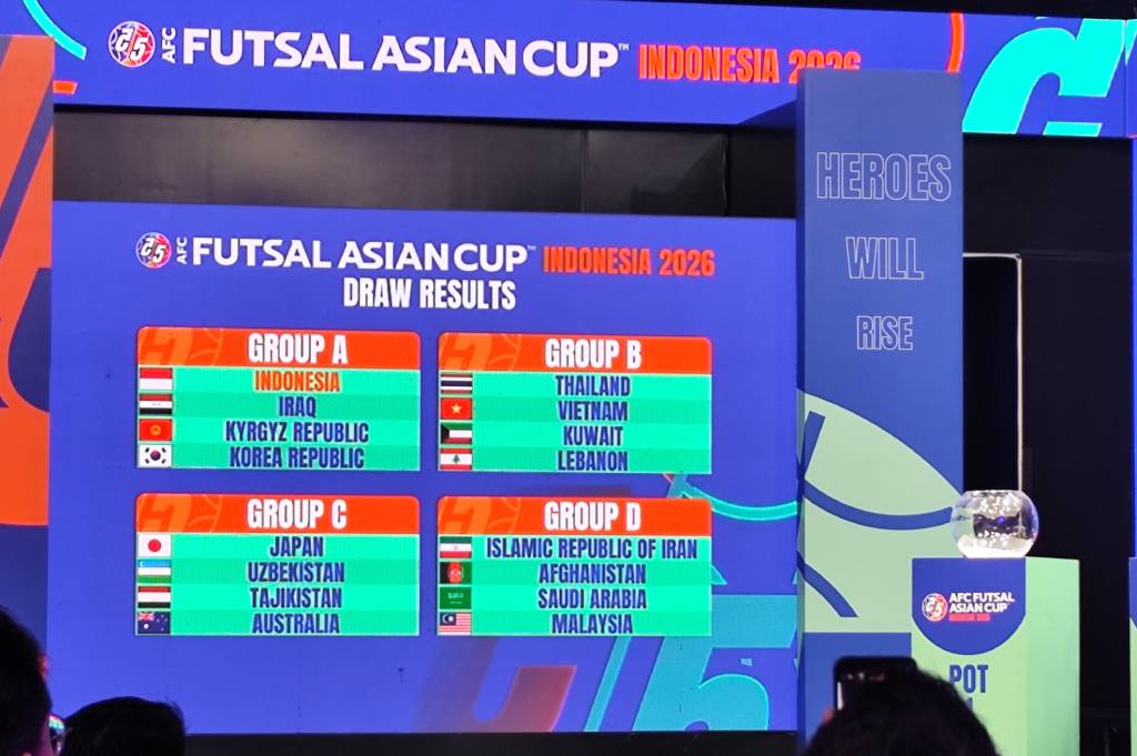 Hasil Drawing Piala Asia Futsal 2026: Indonesia Satu Grup dengan Korea Selatan, Kirgistan, dan Irak