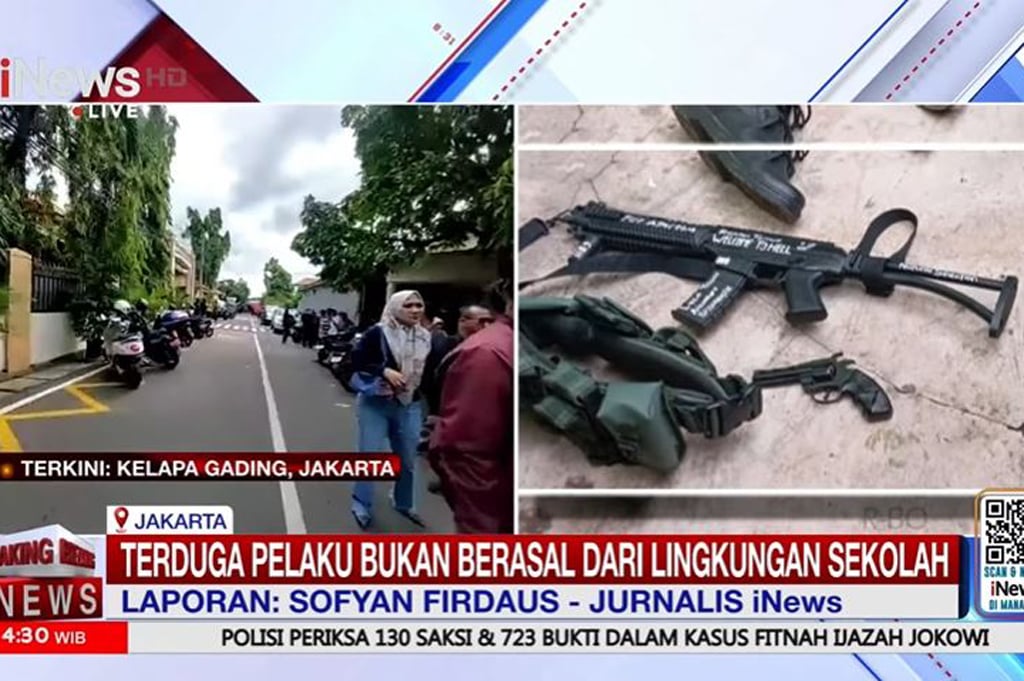 Ledakan di SMAN 72 Jakarta, Ditemukan Benda Mirip Senjata AK47 dan Pistol Glock