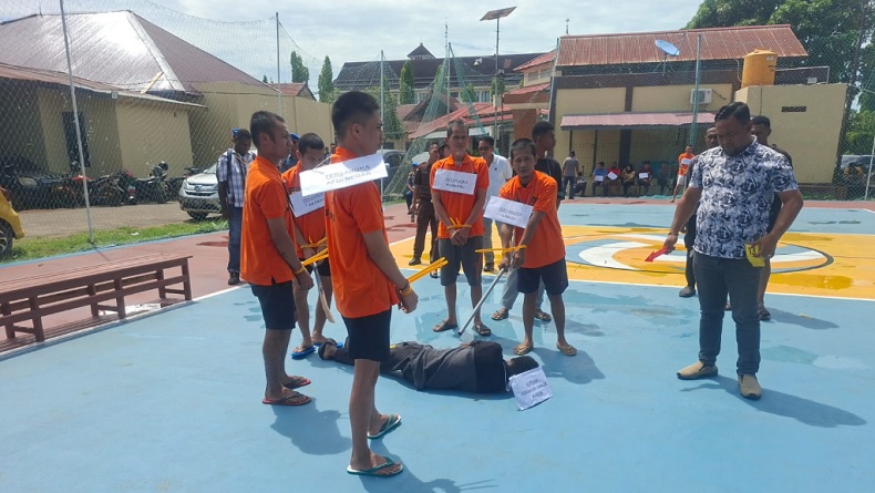 Polres Merauke Gelar Rekonstruksi Kasus Penganiayaan Maut di Atas KM Tatamailau