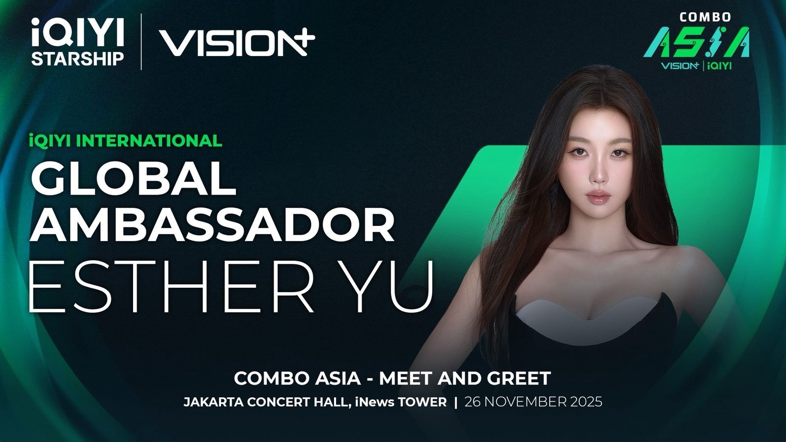 Esther Yu Siap Sapa Penggemar Indonesia! VISION+ dan iQIYI Hadirkan Meet & Greet Sekaligus Rayakan Peluncuran Combo Asia