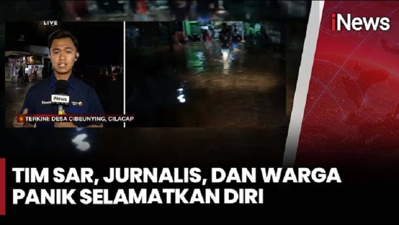 Banjir Bandang Terjang Desa Cibenying Cilacap, Warga Panik Selamatkan Diri