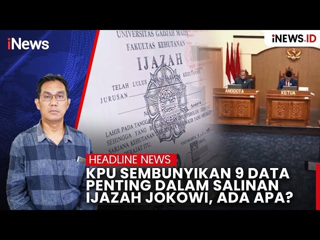 KPU Sembunyikan 9 Data Penting dalam Salinan Ijazah Joko Widodo, Ada Apa?