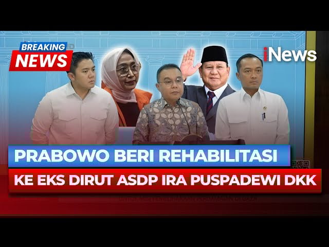 Presiden Prabowo Rehabilitasi Kasus Dirut ASDP Ira Puspadewi CS