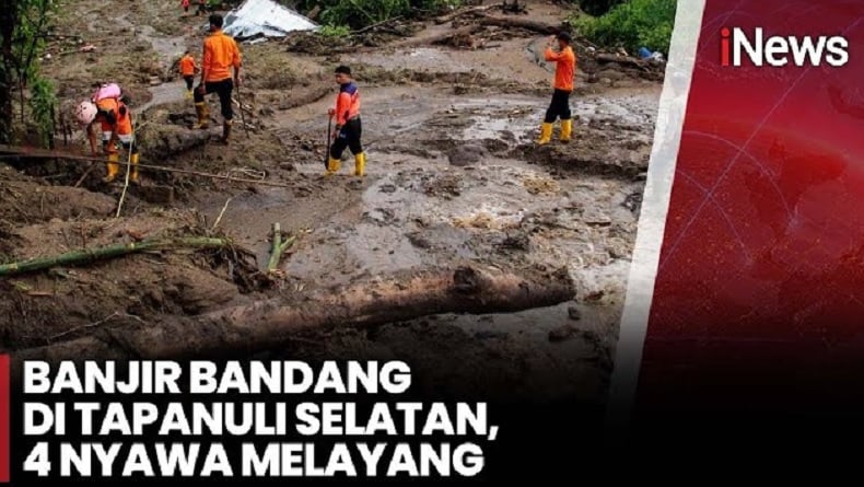 Sejumlah Kendaraan Terseret Longsor di Tapsel, Masuk Jurang hingga Tabrak Warung Kopi
