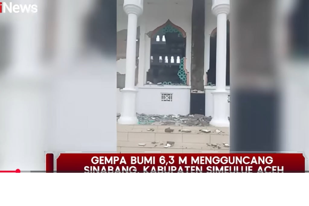 Dampak Gempa Sinabang Aceh M 6,5, 12 Orang Luka dan Bangunan Masjid Rusak