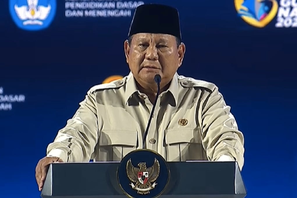 Pidato di Puncak Hari Guru, Prabowo Sampaikan Duka bagi Korban Bencana di Sumatera