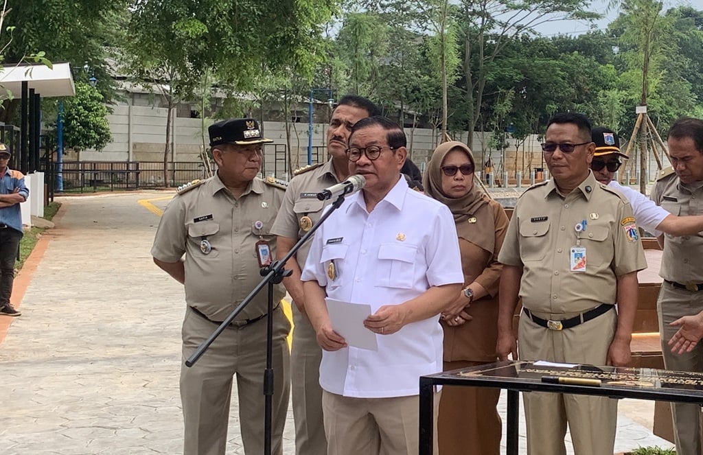 Resmikan Embung Lapangan Merah, Pramono Sebut Bisa Kurangi Banjir di Jakarta hingga Depok