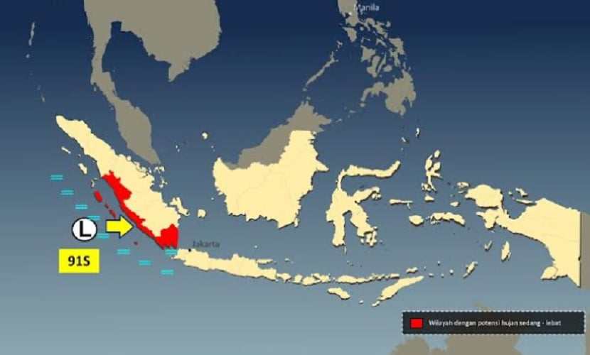 Ada Bibit Siklon Tropis 91S, Wilayah Ini Berpotensi Terdampak Hujan Lebat