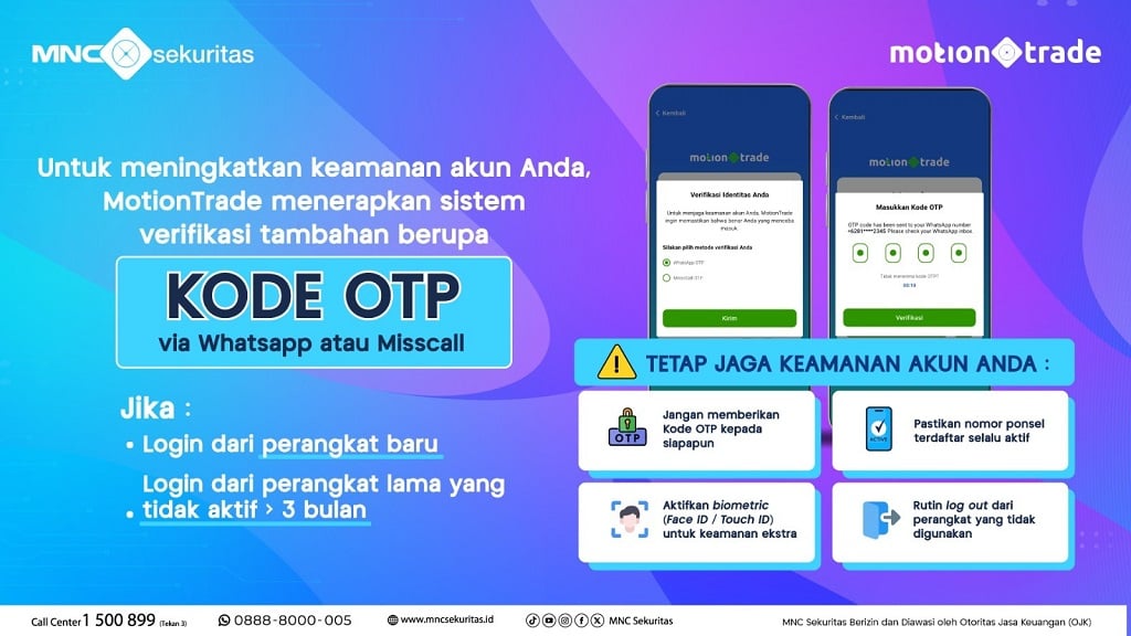 MNC Sekuritas Tingkatkan Keamanan MotionTrade melalui Verifikasi OTP