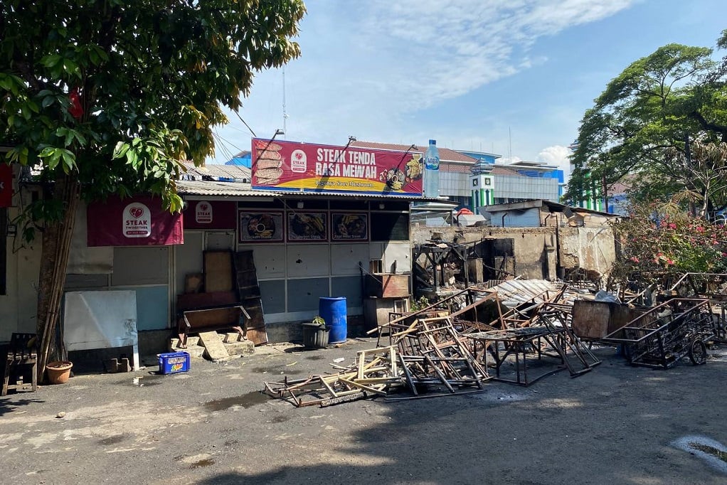 Situasi Terkini Area Kuliner di Kalibata usai Dibakar Buntut 2 Matel Tewas Dikeroyok