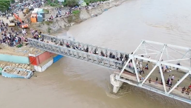 Warga Aceh Terharu Jembatan Teupin Mane Kembali Berfungsi, Kini Bisa Pulang ke Rumah