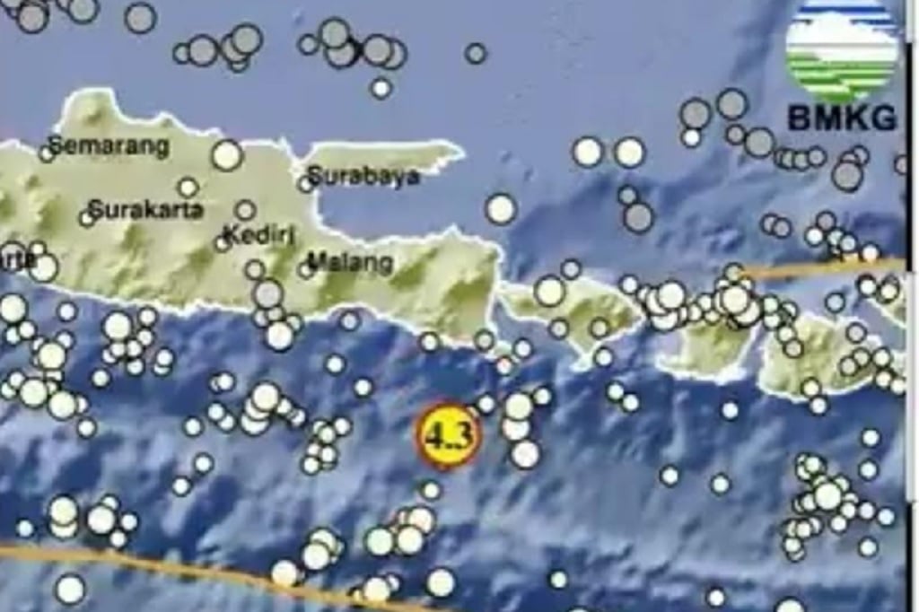 Gempa Terkini M 4,3 Guncang Jembrana Bali, Berpusat di Laut