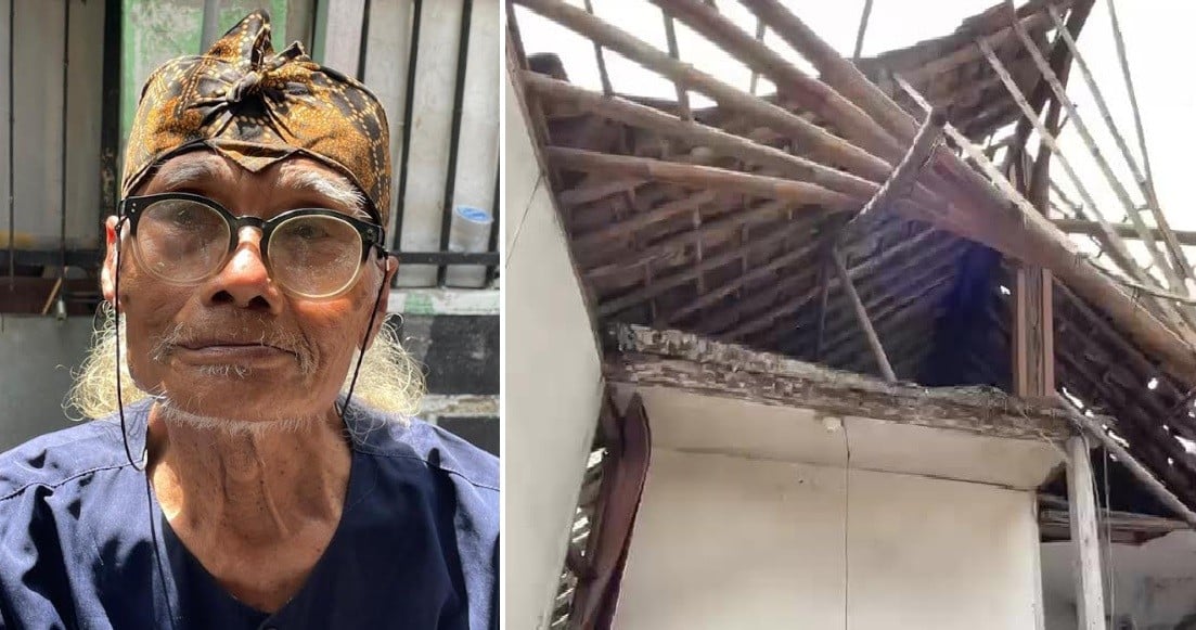 Rumah Ambruk, Boneng dan Keluarga Mengungsi di Kantor RW