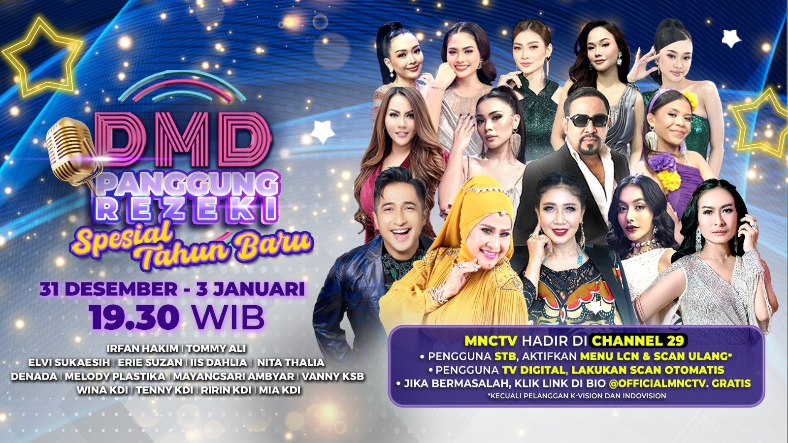 DMD Panggung Rezeki Spesial Tahun Baru, Perayaan Dangdut Terbesar Akhir dan Awal Tahun di MNCTV