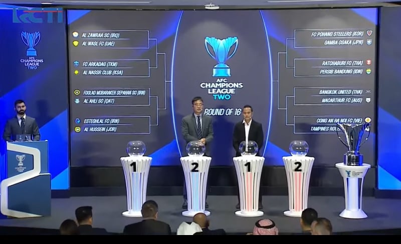 Hasil Drawing 16 Besar ACL 2: Persib Vs Ratchaburi FC, Al Nassr Jumpa Klub Turkmenistan