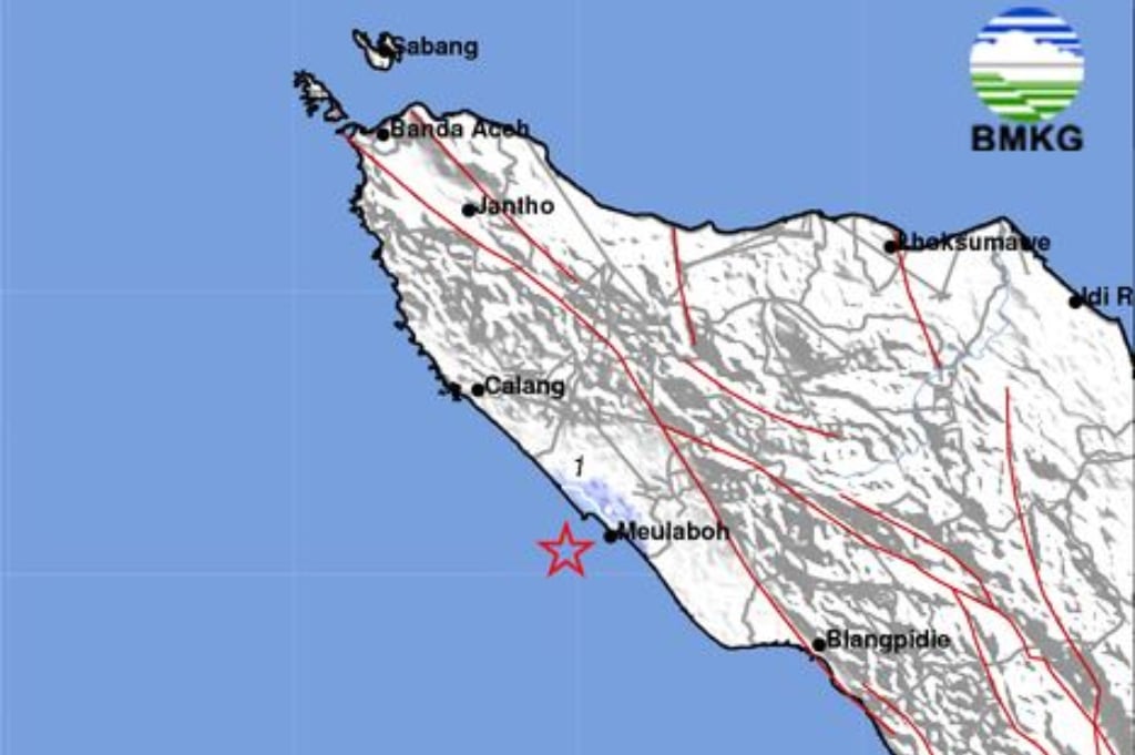 Gempa Hari Ini Magnitudo 3,7 Guncang Meulaboh, Terasa hingga Aceh Jaya