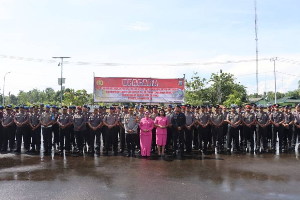 96 Personel Polres Mimika Naik Pangkat per 1 Januari 2026, dari Perwira hingga Tamtama