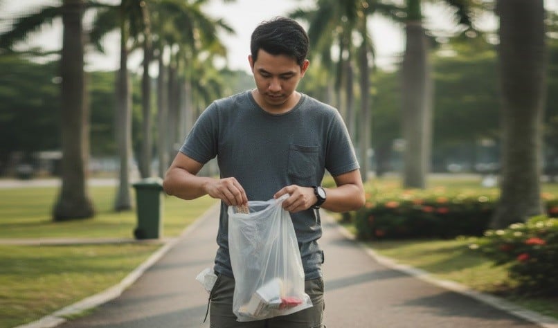 Takut Didenda, Warga Malaysia Punya Kebiasaan Baru Bawa Kantong Sampah Sendiri atau Buang di Saku