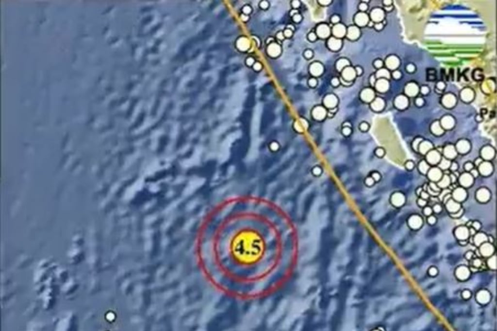 Gempa Hari Ini Magnitudo 4,5 Guncang Mentawai Sumbar