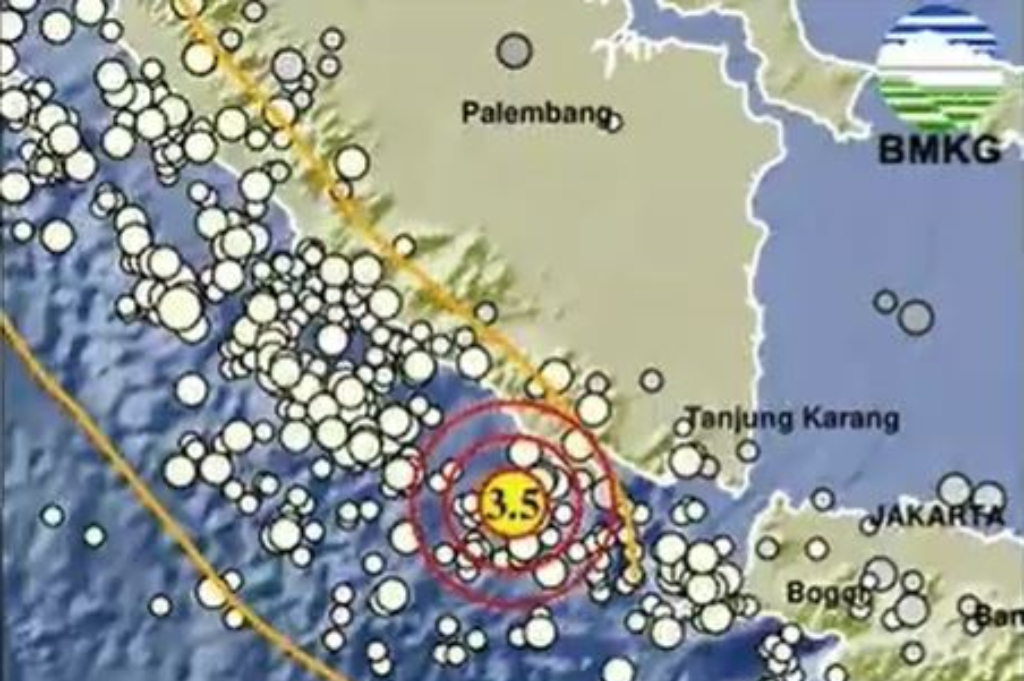 Gempa Hari Ini Magnitudo 3,5 Guncang Pesisir Barat Lampung
