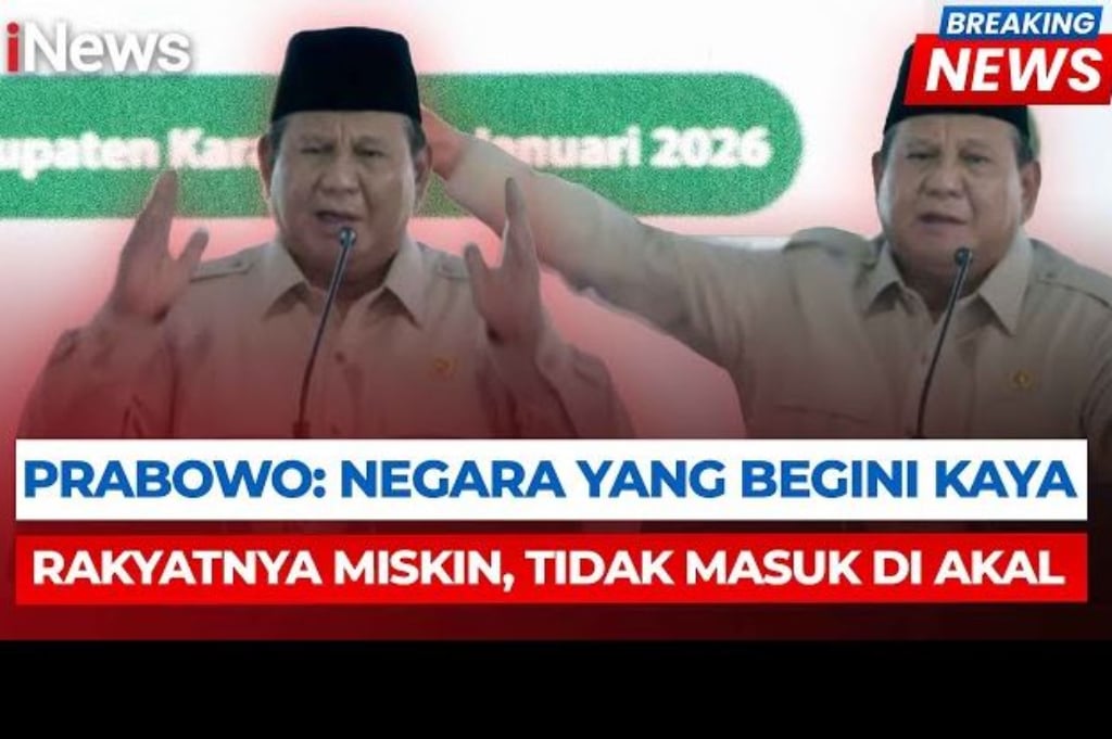 Prabowo: Negara Begini Kaya Rakyatnya Masih Banyak yang Miskin, Tak Masuk Akal!