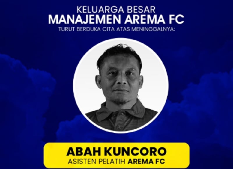 Arema FC Berduka, Asisten Pelatih Kuncoro Meninggal usai Kolaps Saat Laga Persahabatan