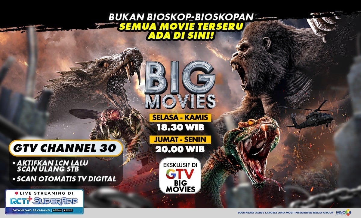 Bukan Bioskop-bioskopan! Maraton Action dan Teror Monster di GTV Big Movies