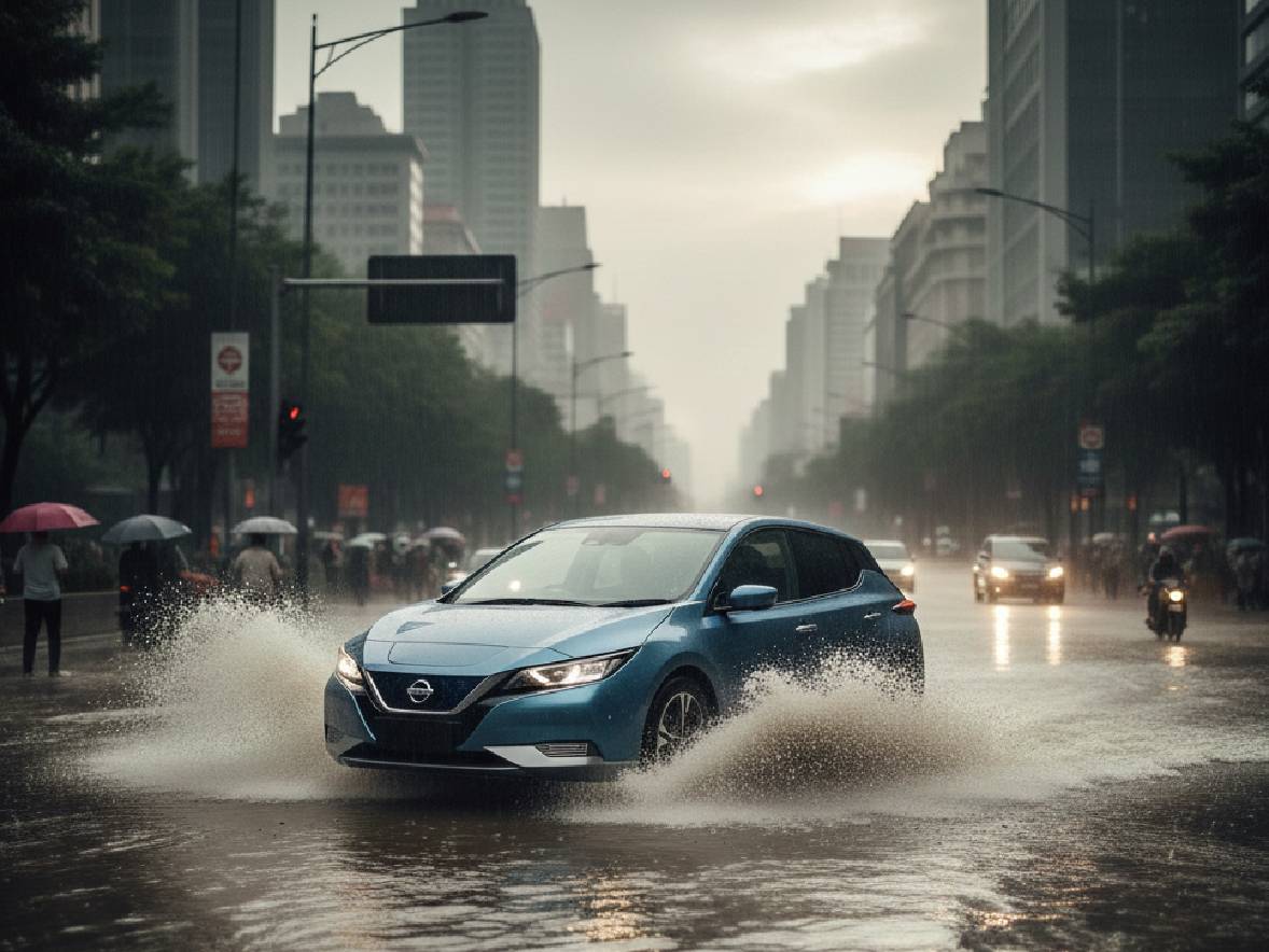 Jangan Asal Terjang! 4 Hal Perlu Diperhatikan Pemilik Mobil Listrik saat Banjir