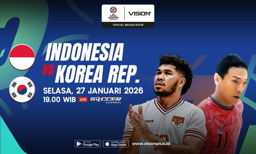 Cara Nonton Link Live Streaming Timnas Futsal Indonesia vs Korea Selatan di Piala Asia Futsal 2026