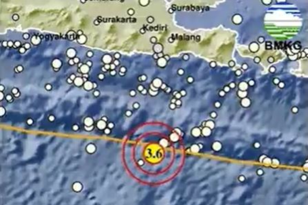 Gempa Hari Ini Magnitudo 3,6 Guncang Blitar Jatim