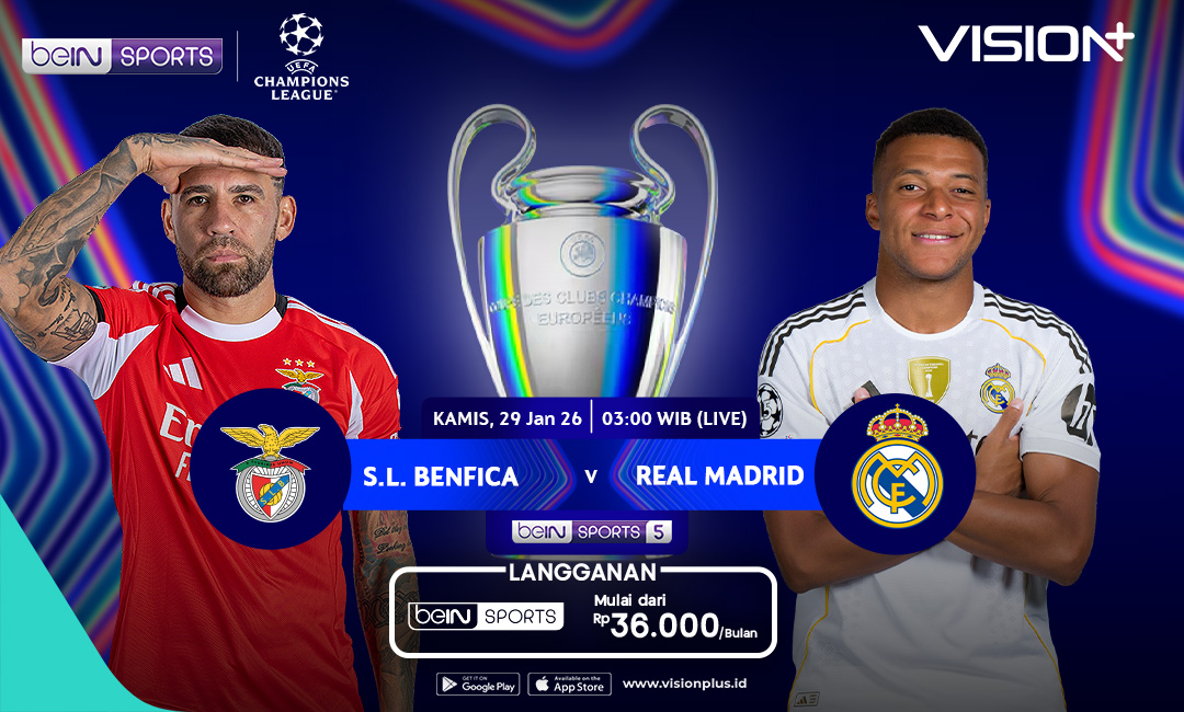 Link Live Streaming Benfica vs Real Madrid di Liga Champions, Mbappe di Ambang Rekor