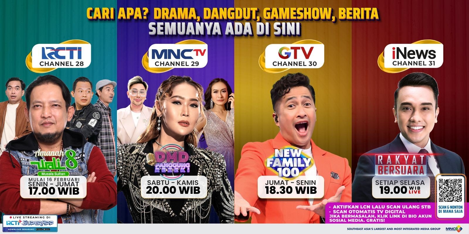 Cari Apa? Semua Ada di Sini Ragam Genre Program Unggulan MNC Group untuk Keluarga Indonesia