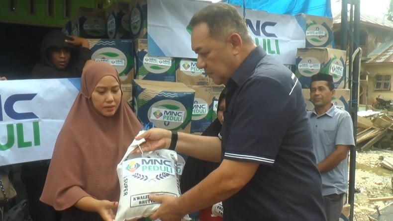 MNC Peduli Salurkan 10 Ton Bantuan Logistik ke Desa Pangkalan Pascabanjir Bandang Aceh Tamiang