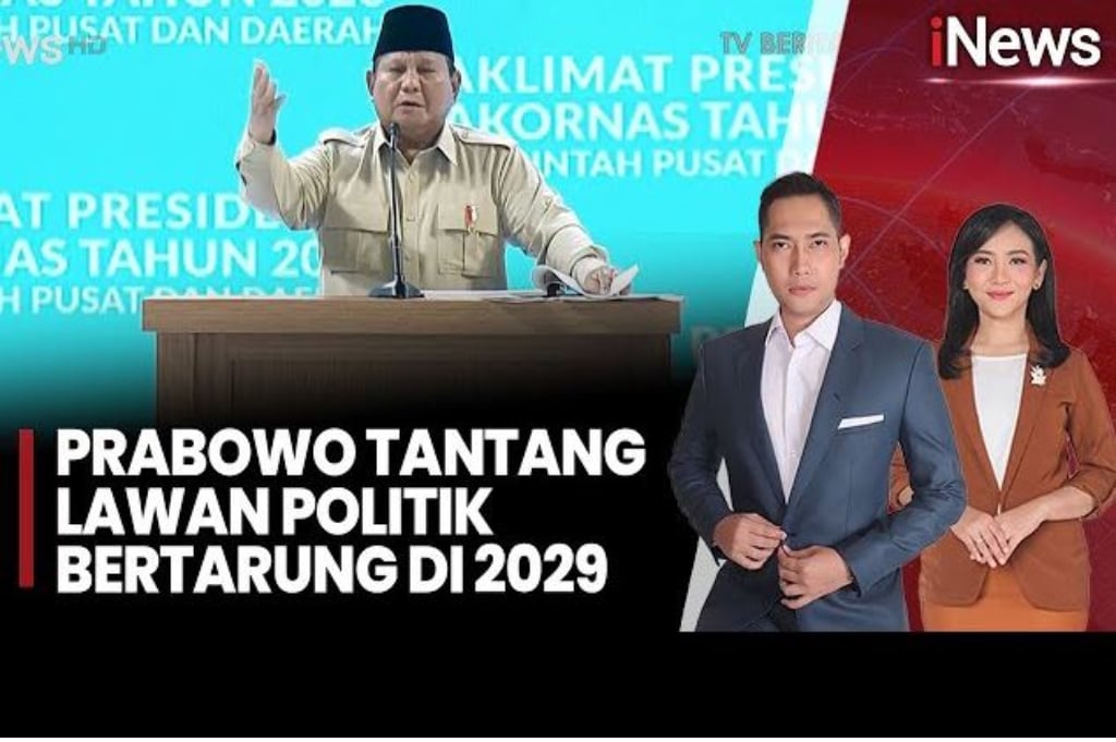 Prabowo Tantang Lawan Politik: Tak Suka Saya? Silakan Bertarung di 2029