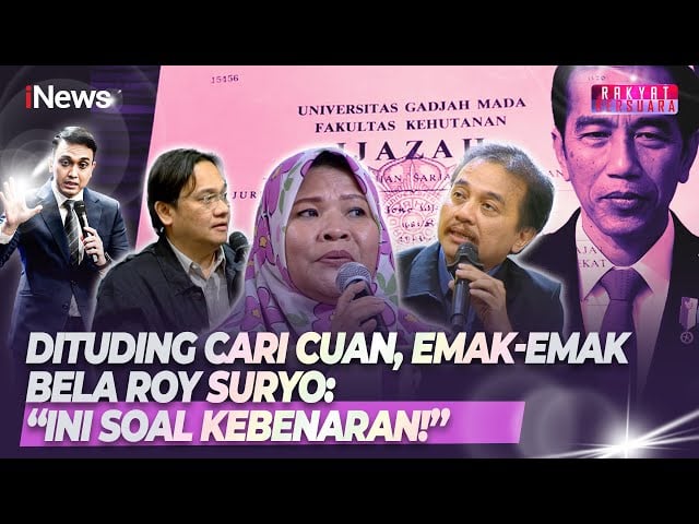 Dituding Cari Cuan, Emak-Emak Bela Roy Suryo: Bukan Komisi yang Dicari, Tapi Kebenaran! 