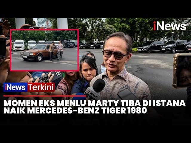 Eks Menlu Marty Natalegawa Tampil Nyentrik, Tiba di Istana Naik Mercedes-Benz Tiger 1980