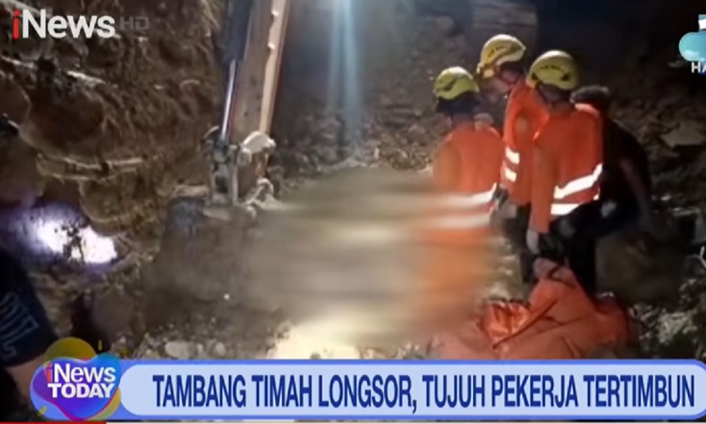 Tambang Timah di Bangka Longsor, 7 Orang Tewas Tertimbun