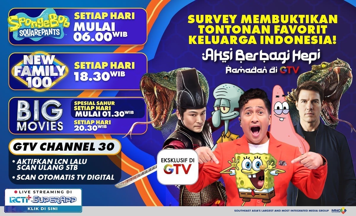 Aksi Berbagi Hepi, Ramadan di GTV, Deretan Program Spesial GTV Siap Temani Puasa Kamu!