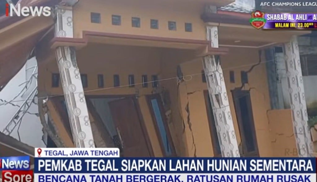 Penampakan 464 Rumah Rusak hingga Roboh Diguncang Tanah Bergerak di Padasari Tegal
