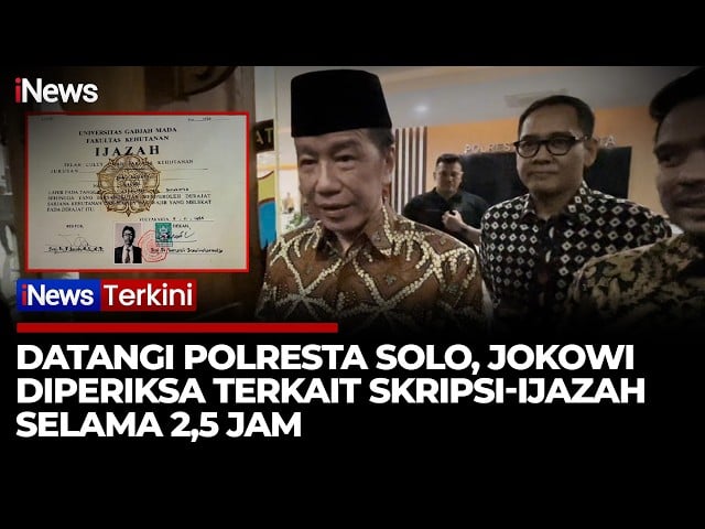 Jokowi Diperiksa soal Ijazah Palsu, Kuasa Hukum: Ditanyai Pembuatan Skripsi