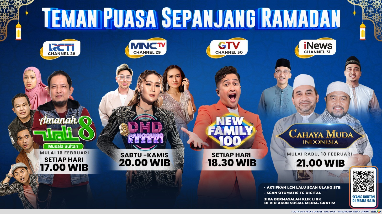 RCTI, MNCTV, GTV dan iNews Siap Jadi Teman Puasa Sepanjang Ramadan dari Waktu Berbuka hingga Malam