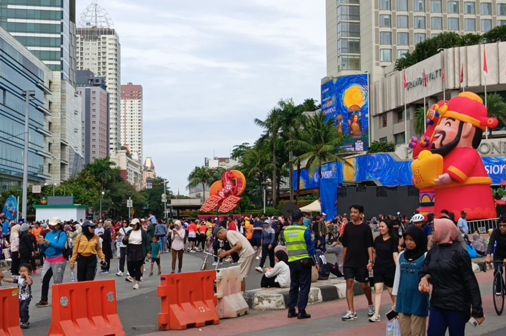 Suasana CFD Sudirman-Thamrin jelang Ramadan, Ramai Dipadati Warga