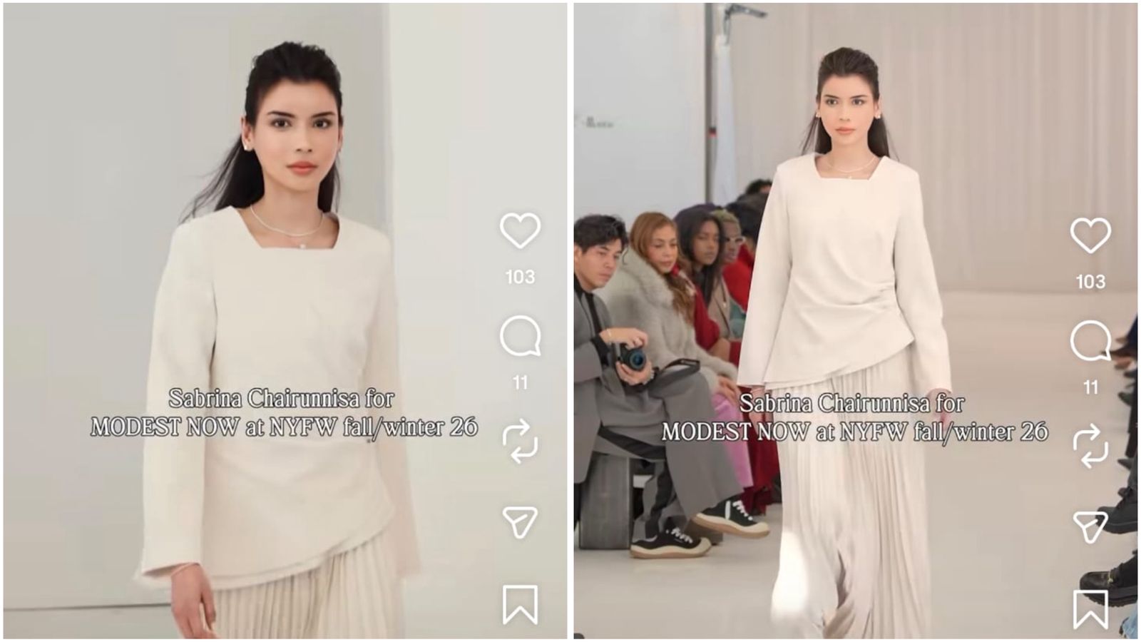Viral Sabrina Chairunnisa Debut Jadi Model New York Fashion Week, Ini Fotonya!